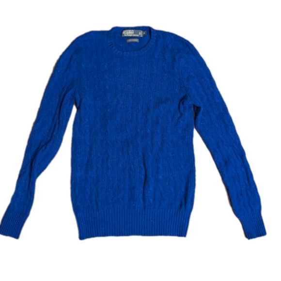 Ralph Lauren Men's Cashmere Blue Crewneck Sweater - Picture 1 of 3